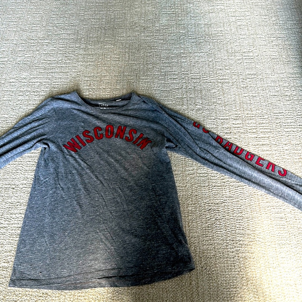 Grey Longsleeve Wisconsin Shirt